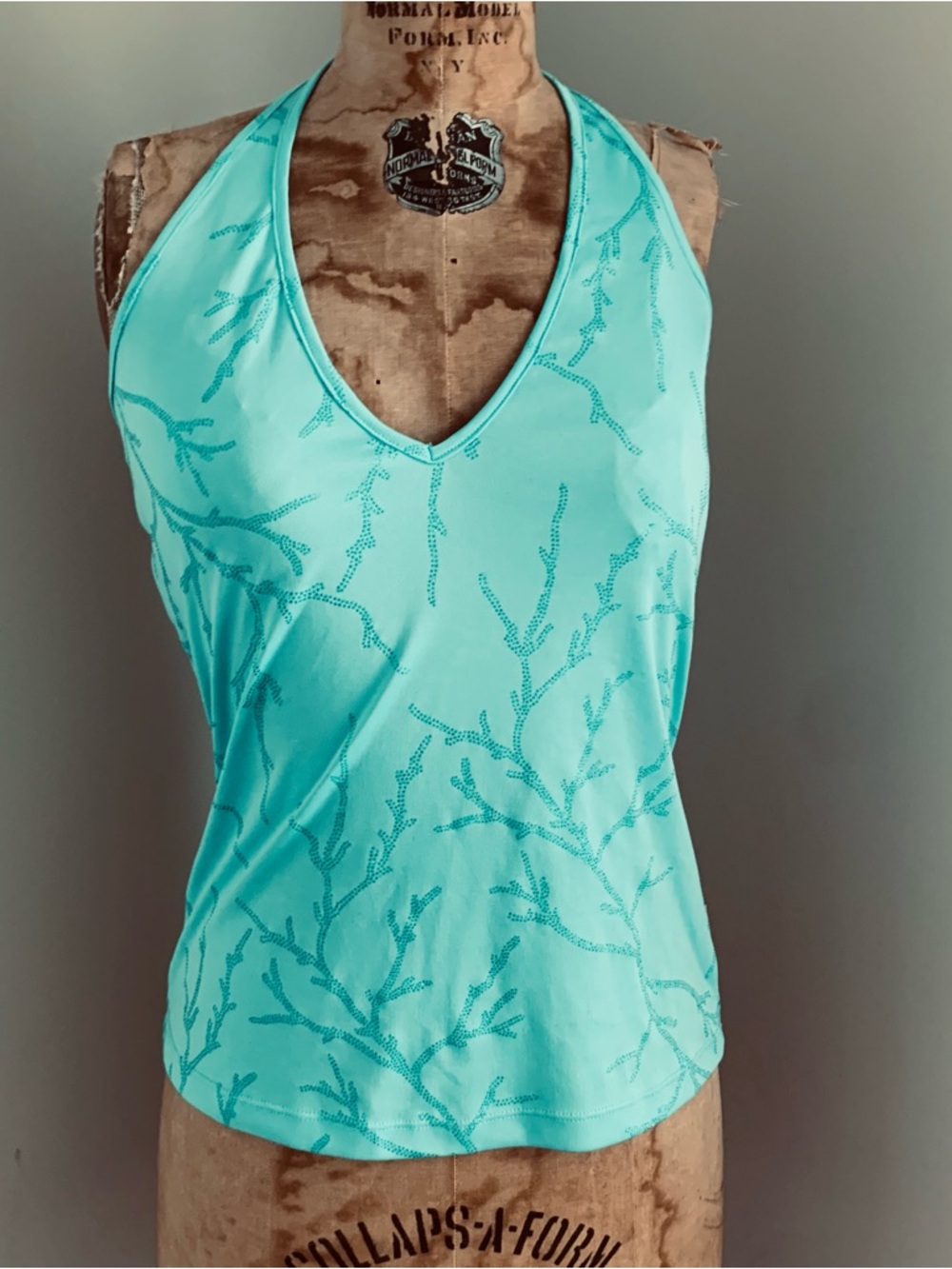 Rare vintage Versace Aqua V-Neck Camisole, size M/L